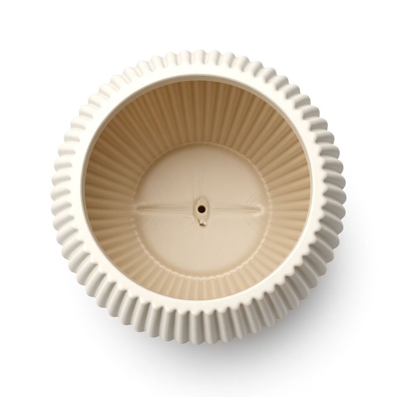 Striped plastic large flower pot