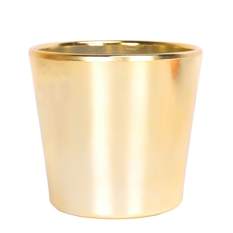 Electroplated plastic flower pots