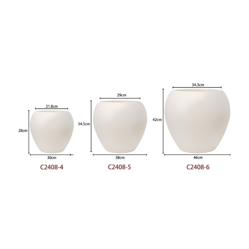 Imitation porcelain large-diameter plastic flower pot