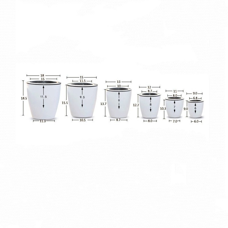 Plastic flower pot with absorbent cotton rope