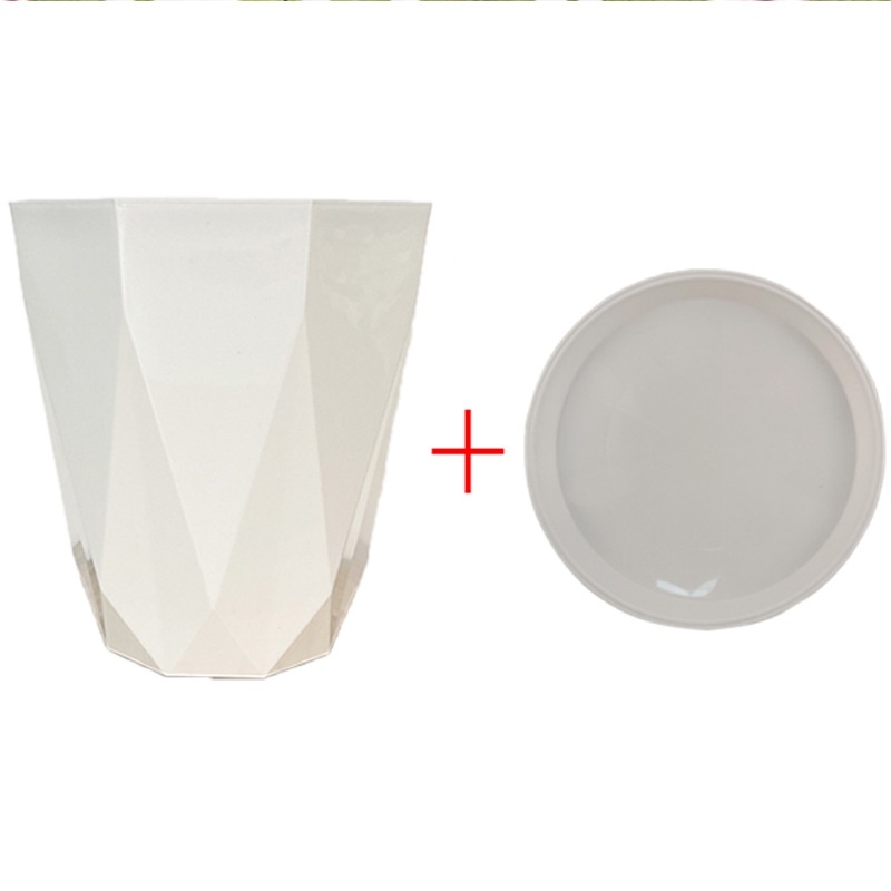 Diamond-shaped large flower pot