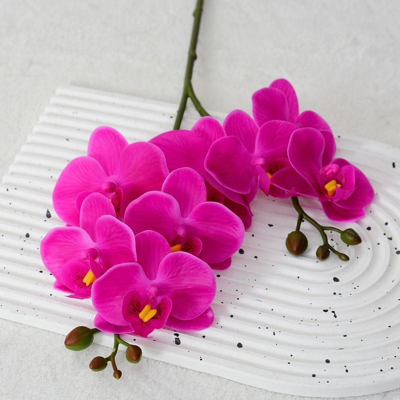 Artificial Phalaenopsis orchid with two branches