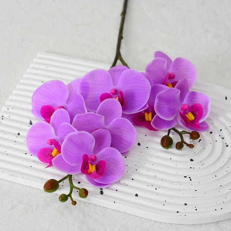 Artificial Phalaenopsis orchid with two branches