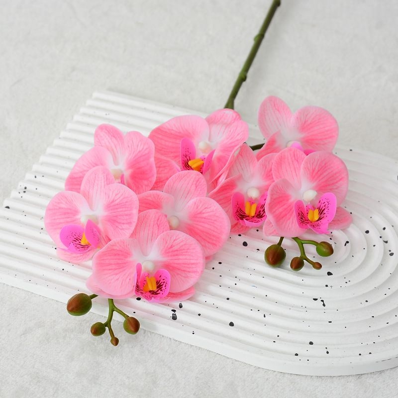 Artificial Phalaenopsis orchid with two branches
