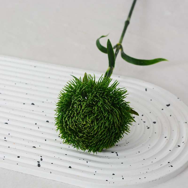 Artificial green ball dianthus