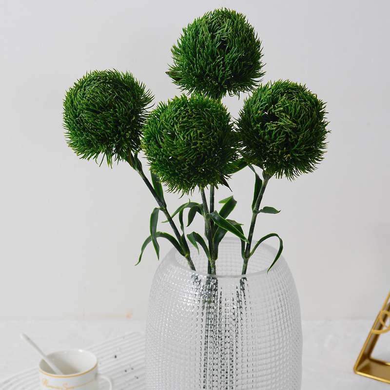 Artificial green ball dianthus