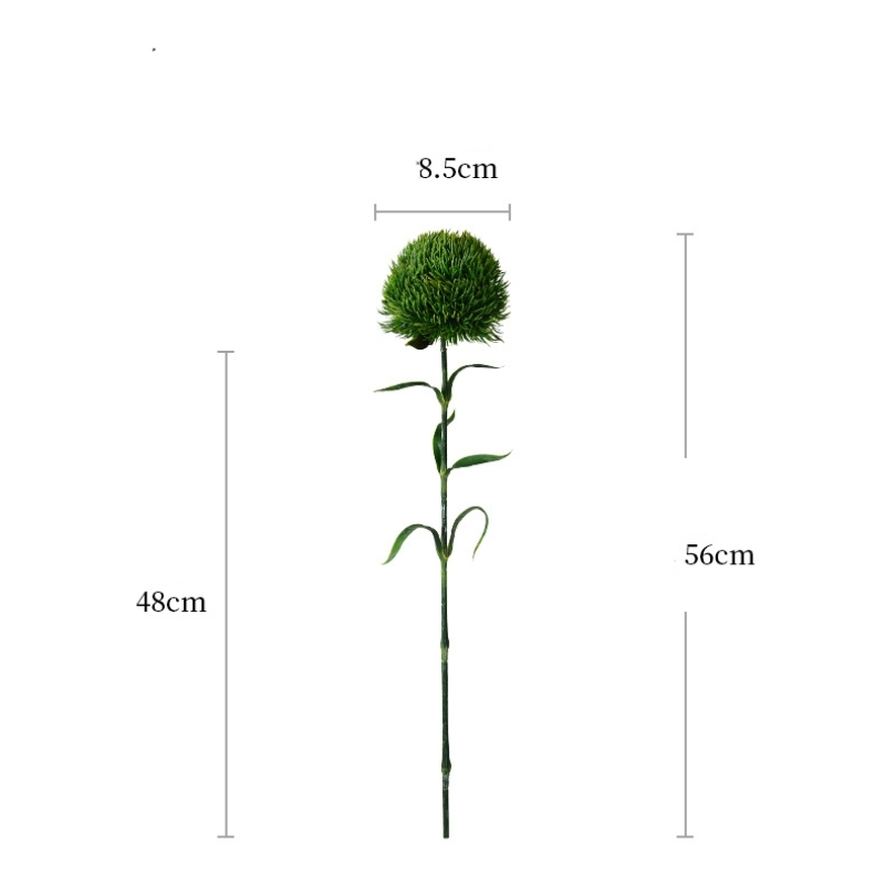 Artificial green ball dianthus