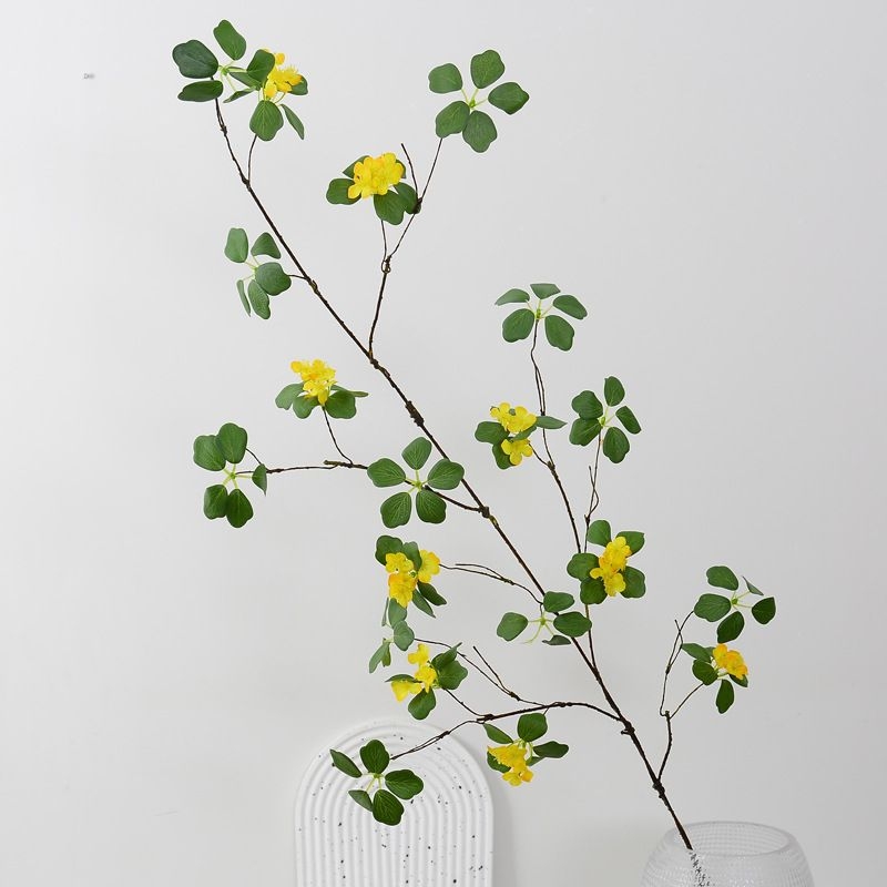 Artificial  Four-Leaf Fortune branch