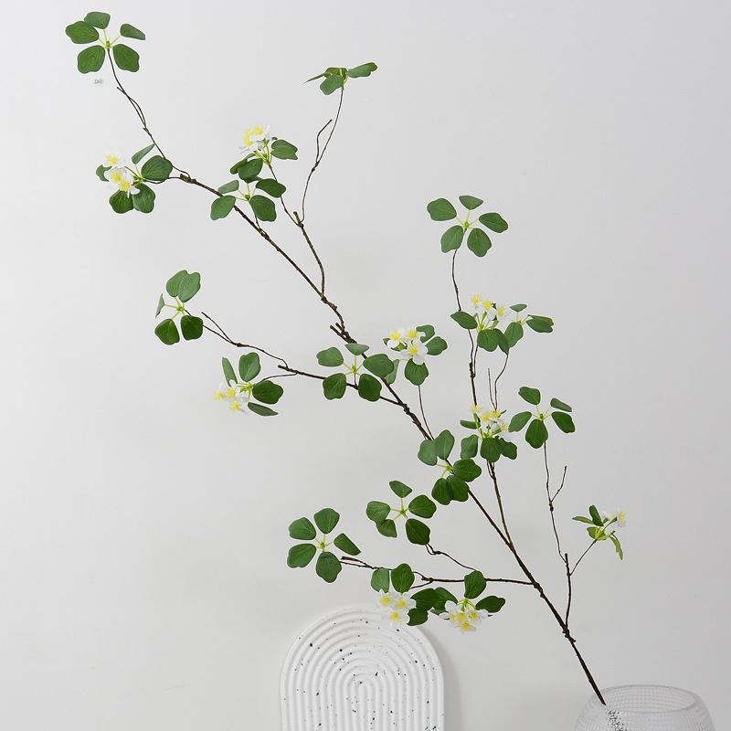 Artificial  Four-Leaf Fortune branch