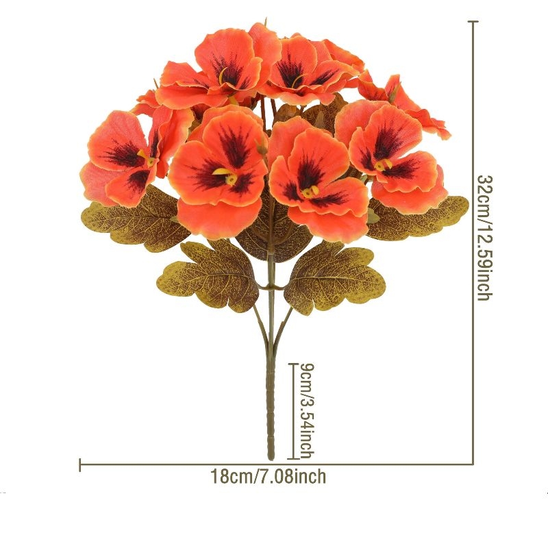 Artificial Multicolor Pansy Bush