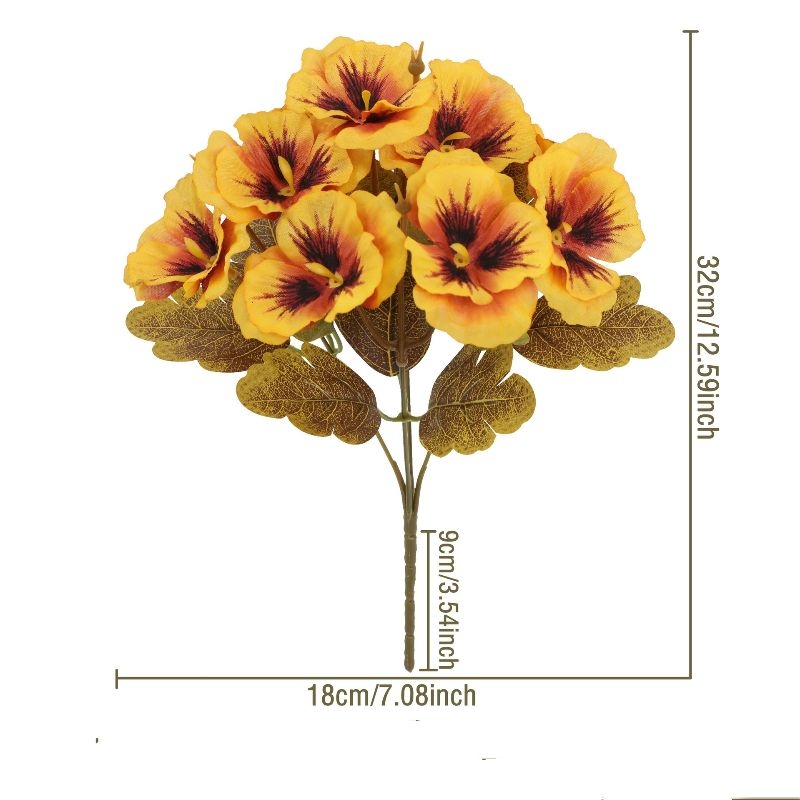 Artificial Multicolor Pansy Bush