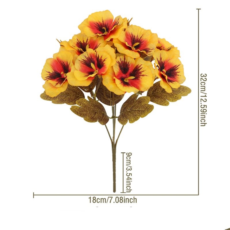 Artificial Multicolor Pansy Bush