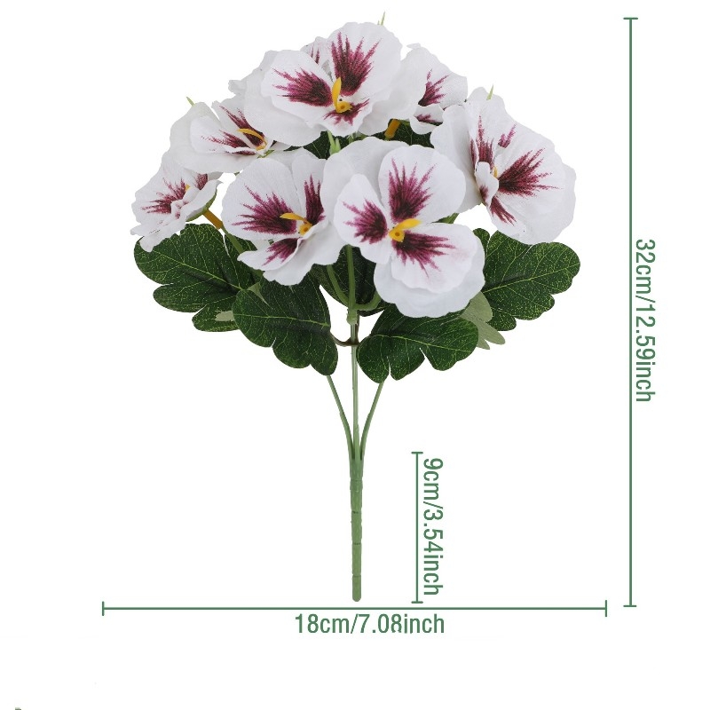 Artificial Multicolor Pansy Bush