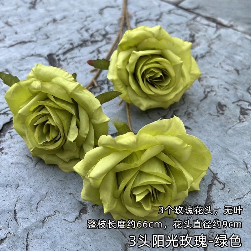 Three-bloom artificial rose