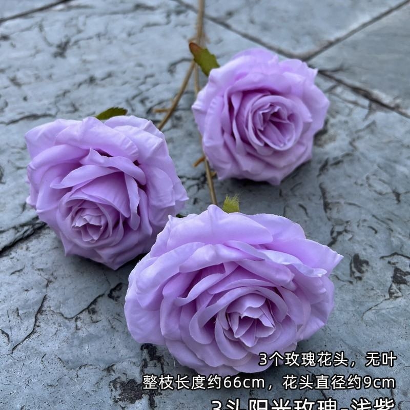 Three-bloom artificial rose