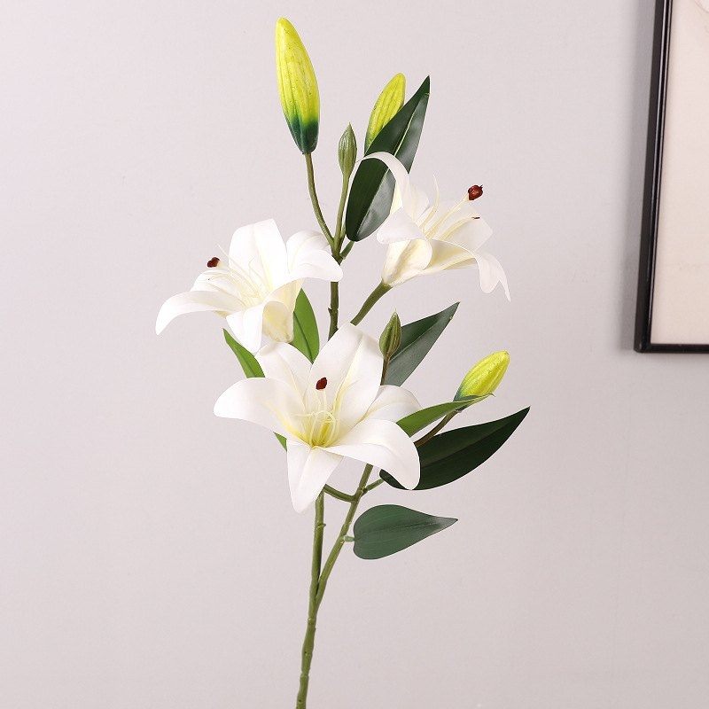 3-flower 3-fruit Artificial lily