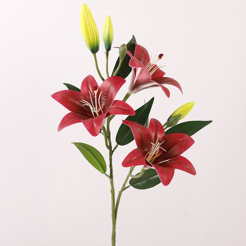 3-flower 3-fruit Artificial lily
