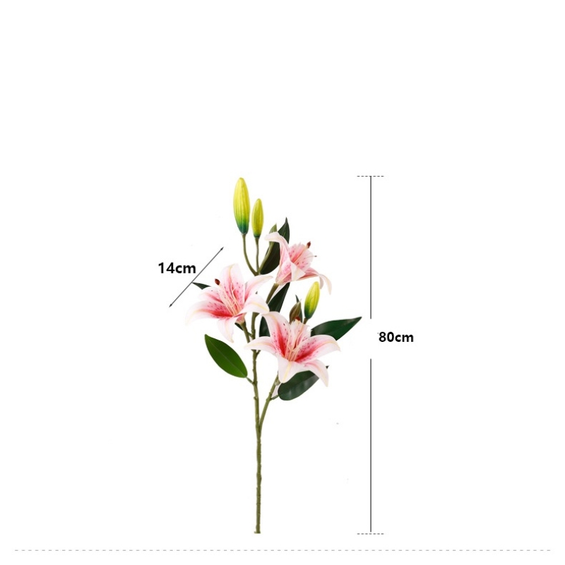 3-flower 3-fruit Artificial lily