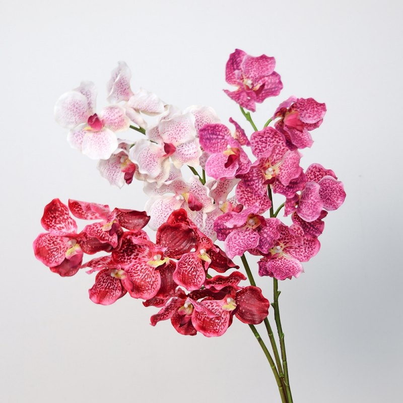 Soft-touch artificial mimics Vanda orchid