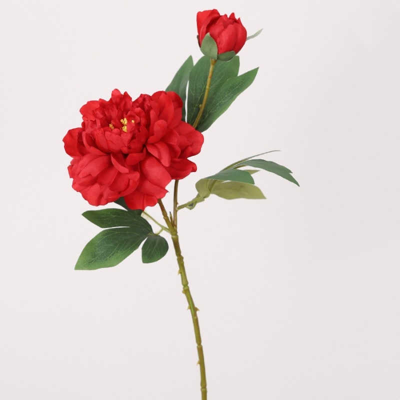 Artificial 2-headed peony flower