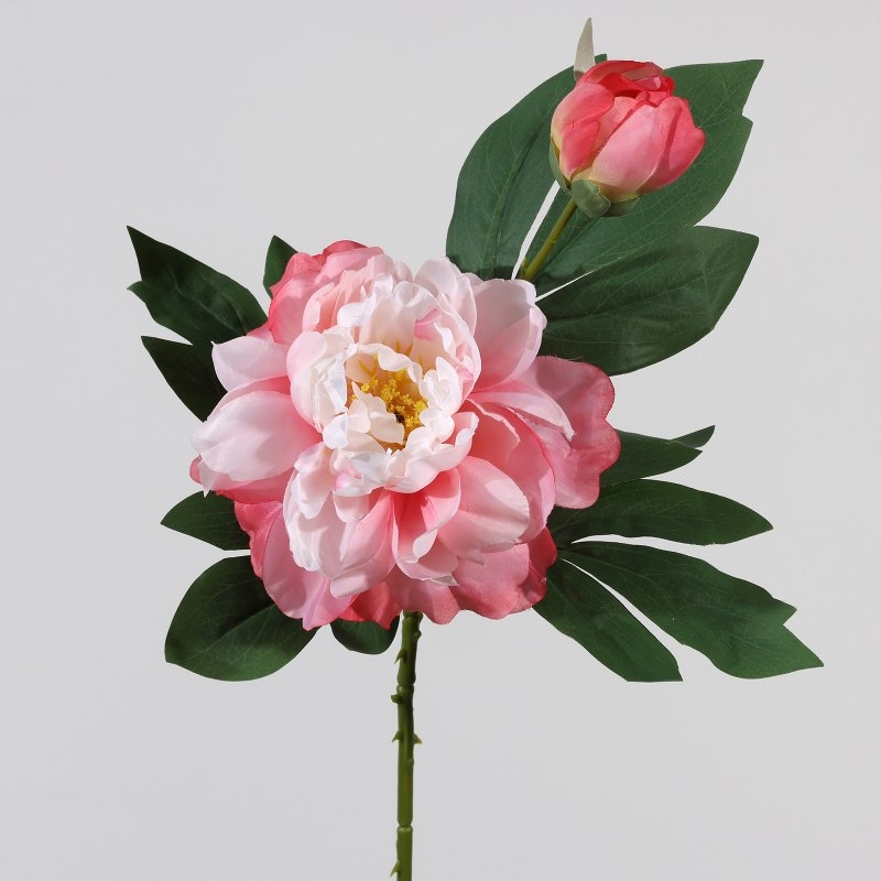Artificial 2-headed peony flower