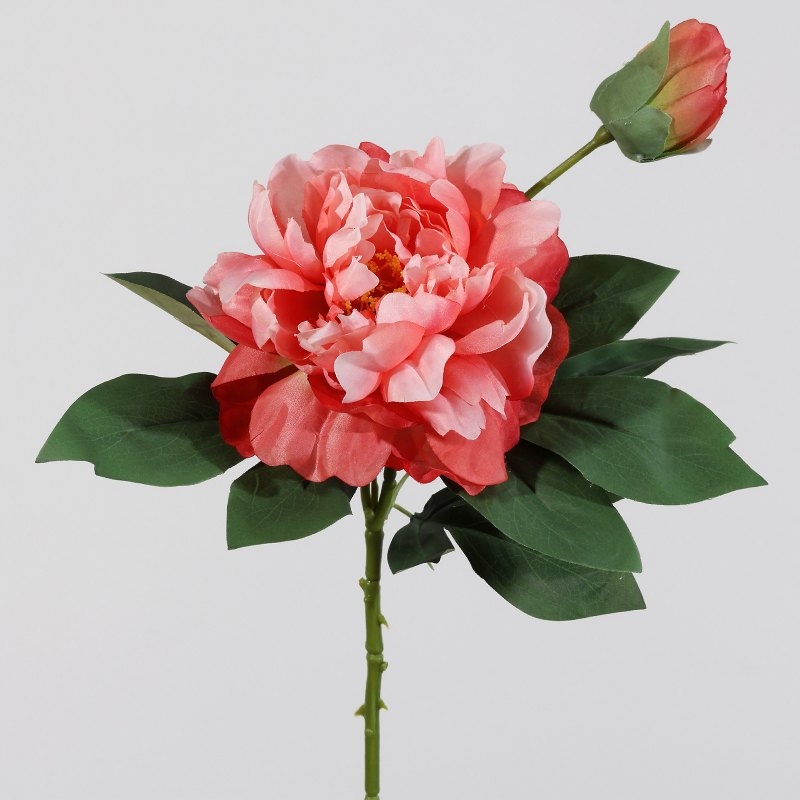 Artificial 2-headed peony flower