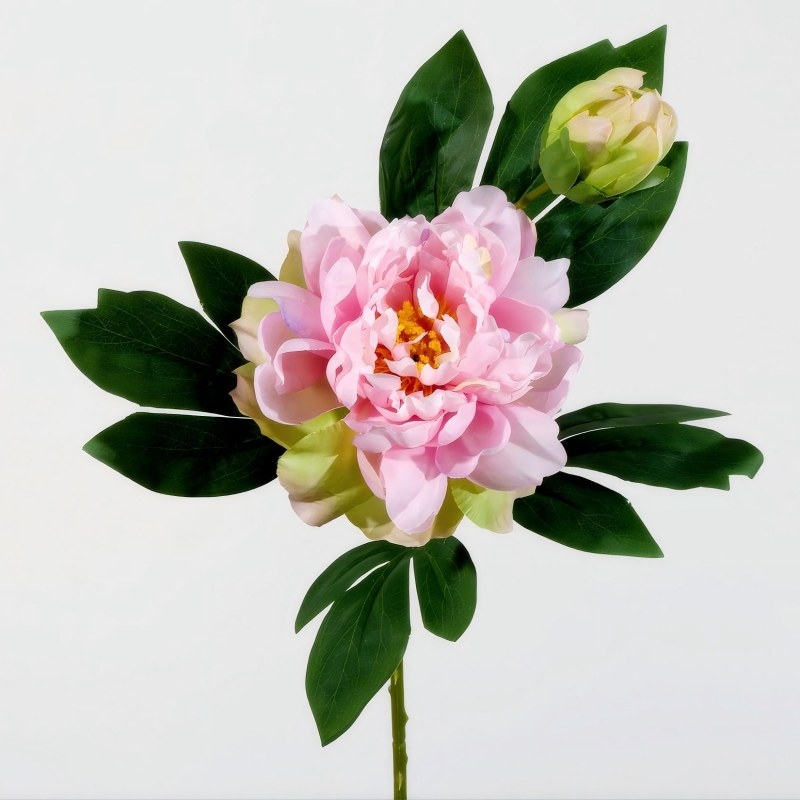 Artificial 2-headed peony flower