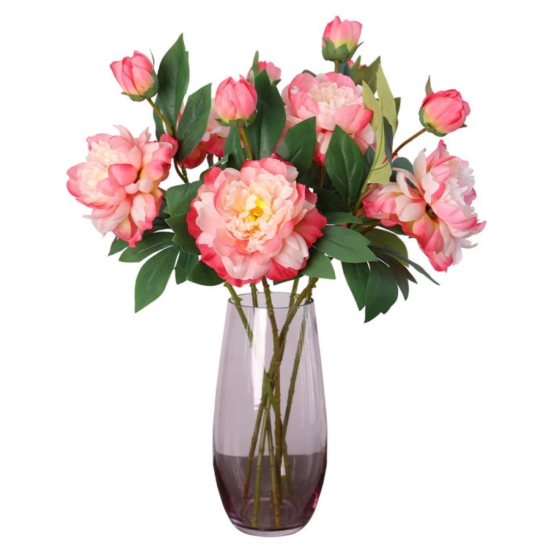 Artificial 2-headed peony flower
