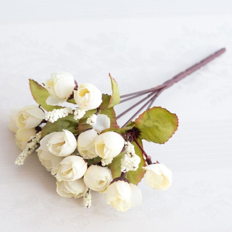 Artificial rosebuds Spray