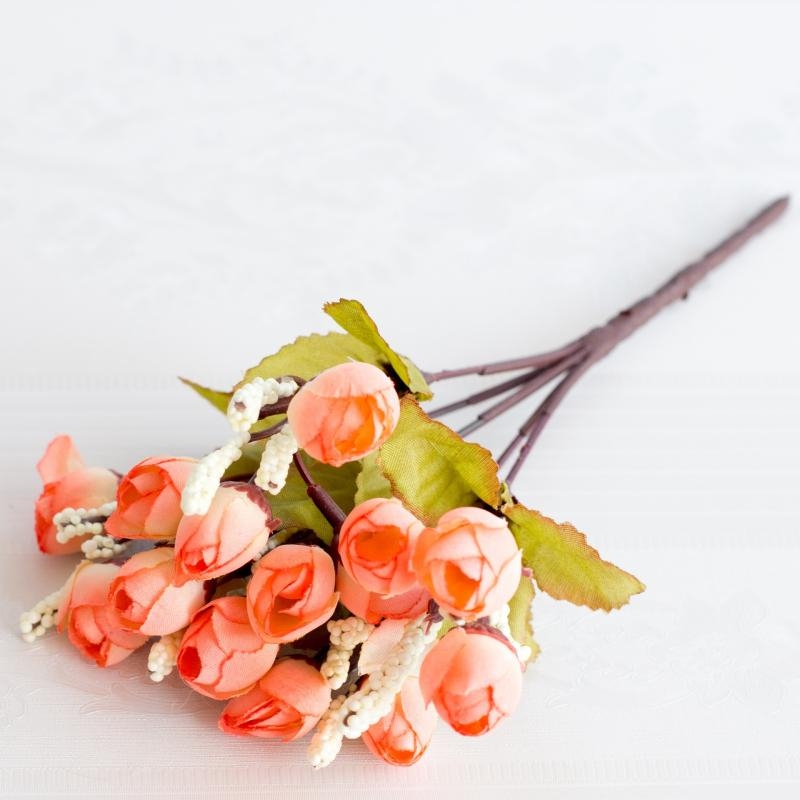 Artificial rosebuds Spray