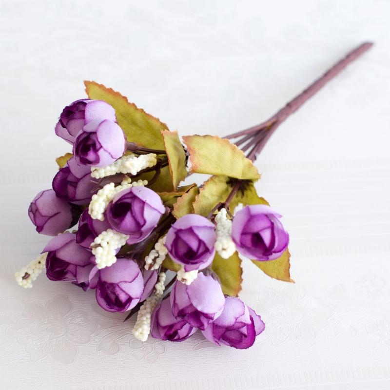 Artificial rosebuds Spray