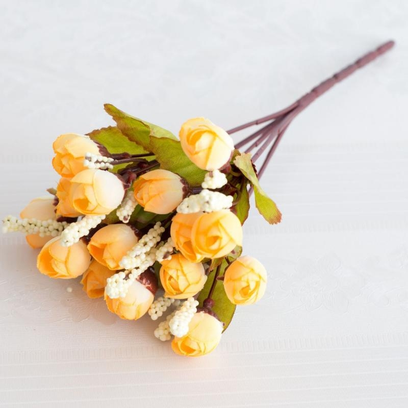 Artificial rosebuds Spray