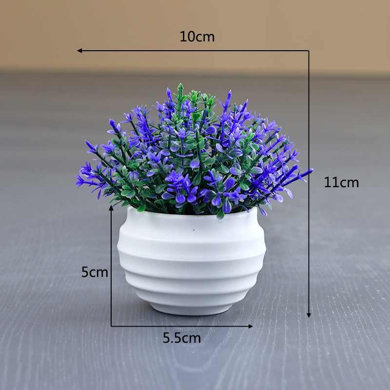 Artificial Eucalyptusplant in a white flower pot
