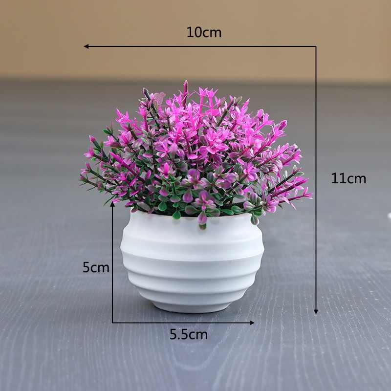Artificial Eucalyptusplant in a white flower pot