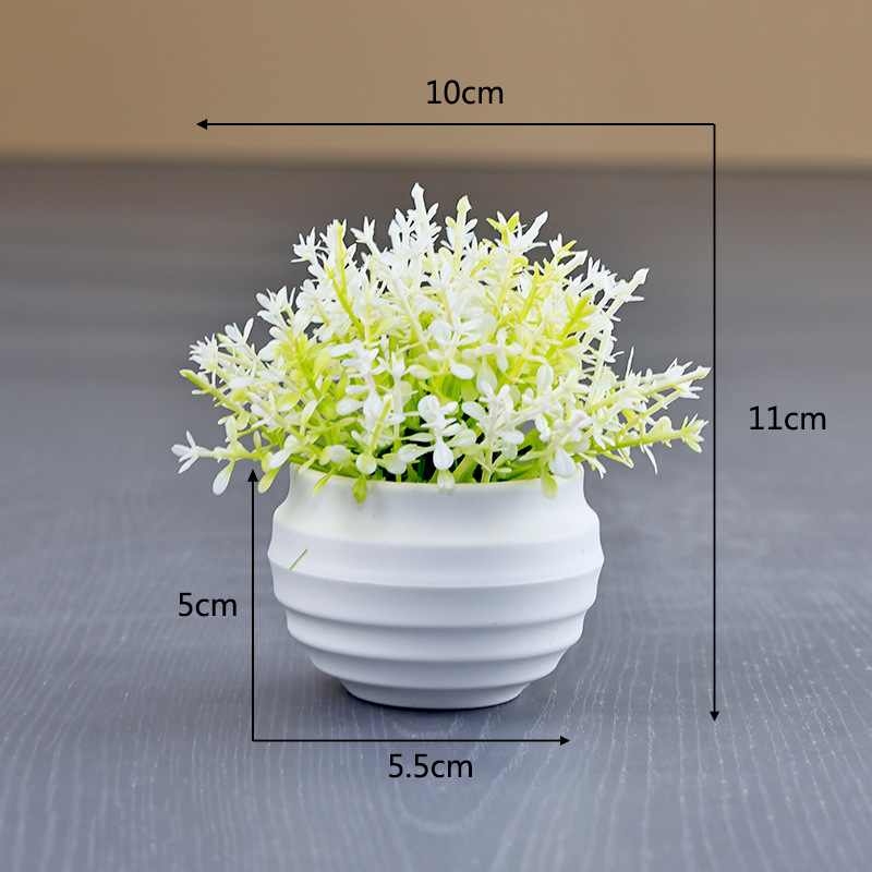 Artificial Eucalyptusplant in a white flower pot