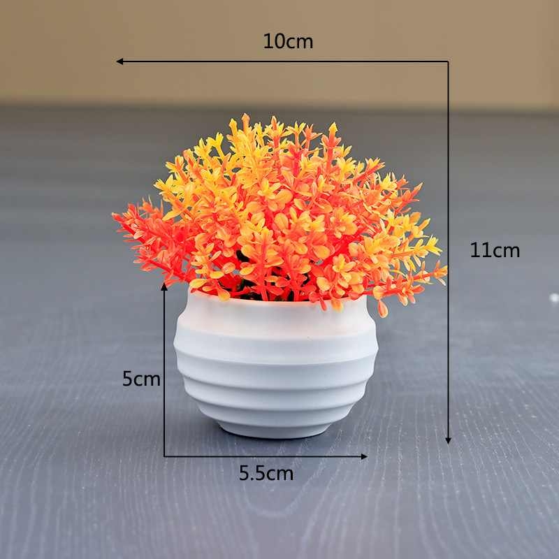 Artificial Eucalyptusplant in a white flower pot