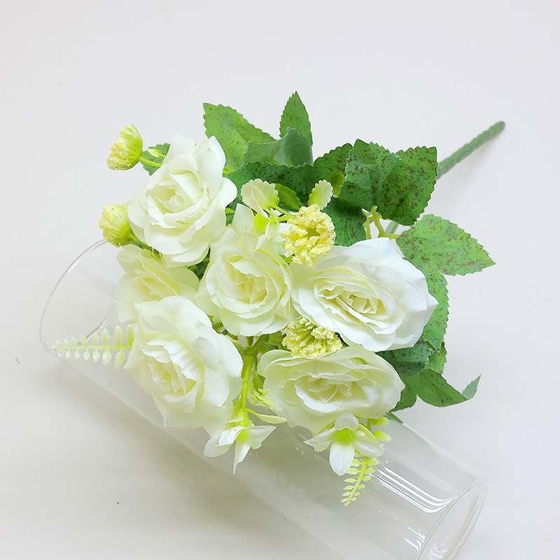 Artificial Multi-Bloom Rose Spray