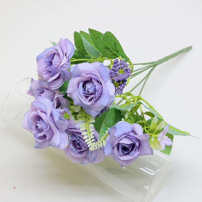 Artificial Multi-Bloom Rose Spray