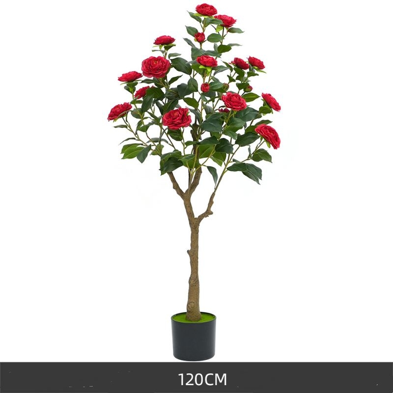 Artificial red camellia potted plants 60-210 cm