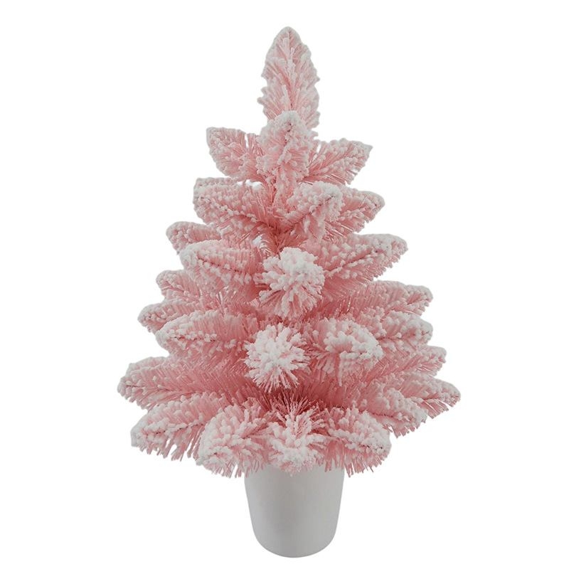 Pink 45cm PVC Artificial Mini Christmas Tree