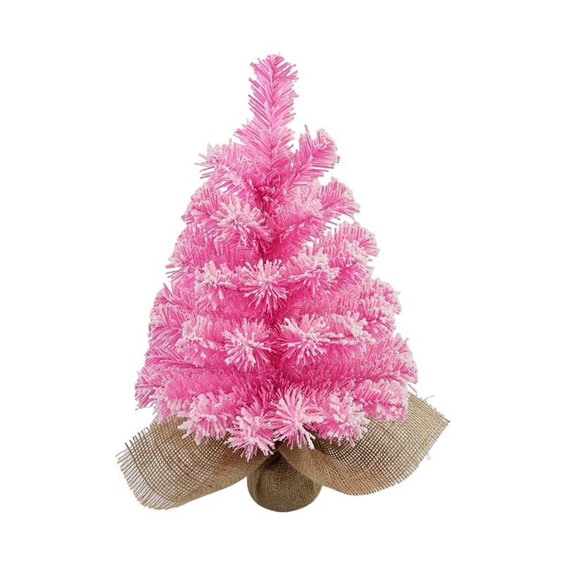 Pink 45cm PVC Artificial Mini Christmas Tree