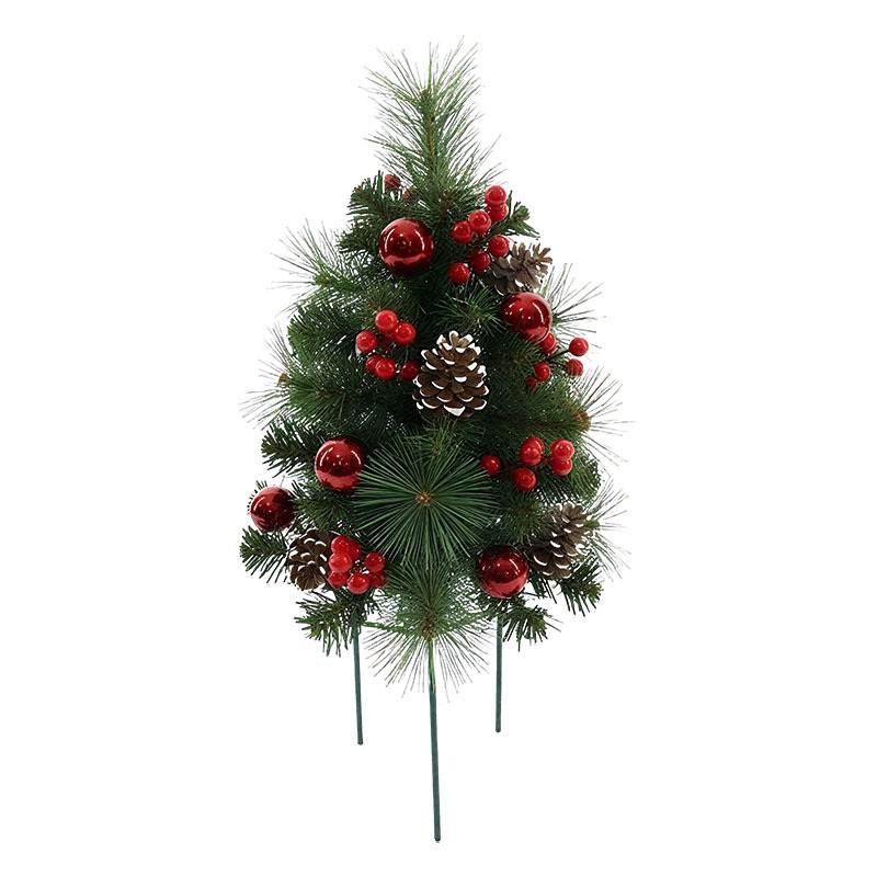 45-60cm PVC Artificial Outdoor Christmas Tree with Ground Stake