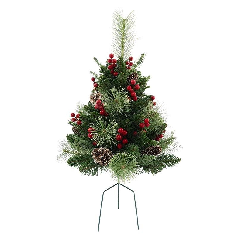 45-60cm PVC Artificial Outdoor Christmas Tree with Ground Stake