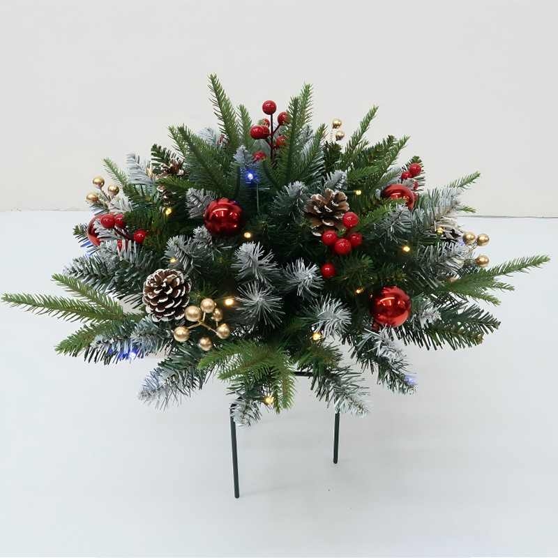 45-60cm PVC Artificial Outdoor Christmas Tree with Ground Stake