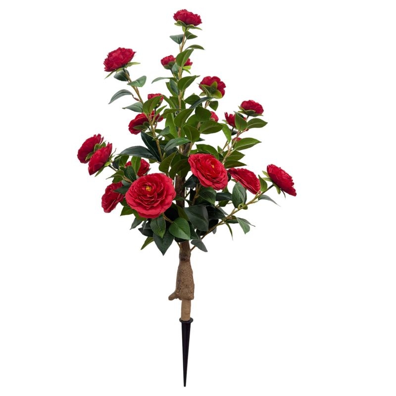 Artificial camellias with Ground Stake