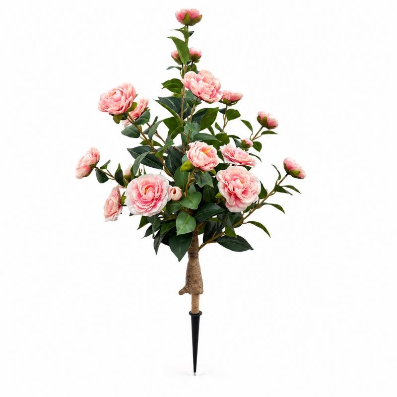 Artificial camellias with Ground Stake