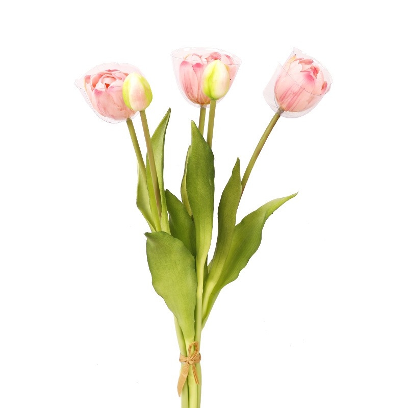 Soft-touch palstic artifical tulips