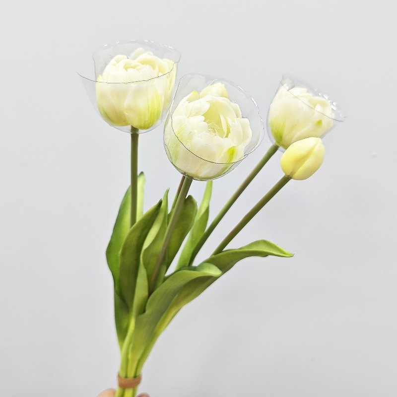 Soft-touch palstic artifical tulips