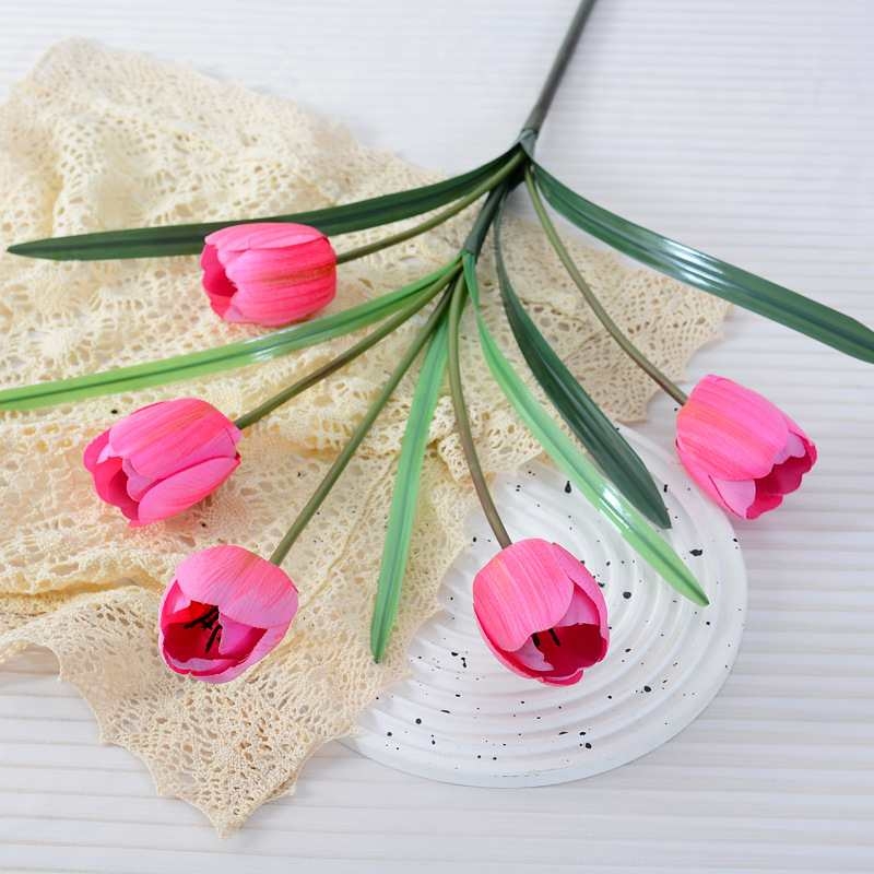 Artificial five-headed tulip wholesale
