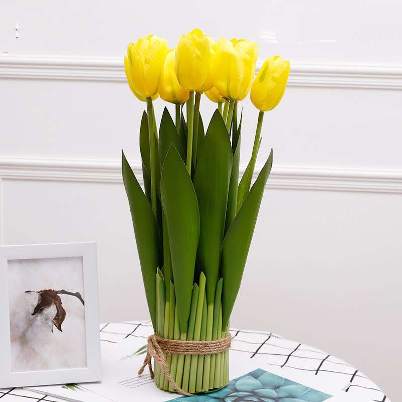 Soft-touch tulips bunch with 12 stems